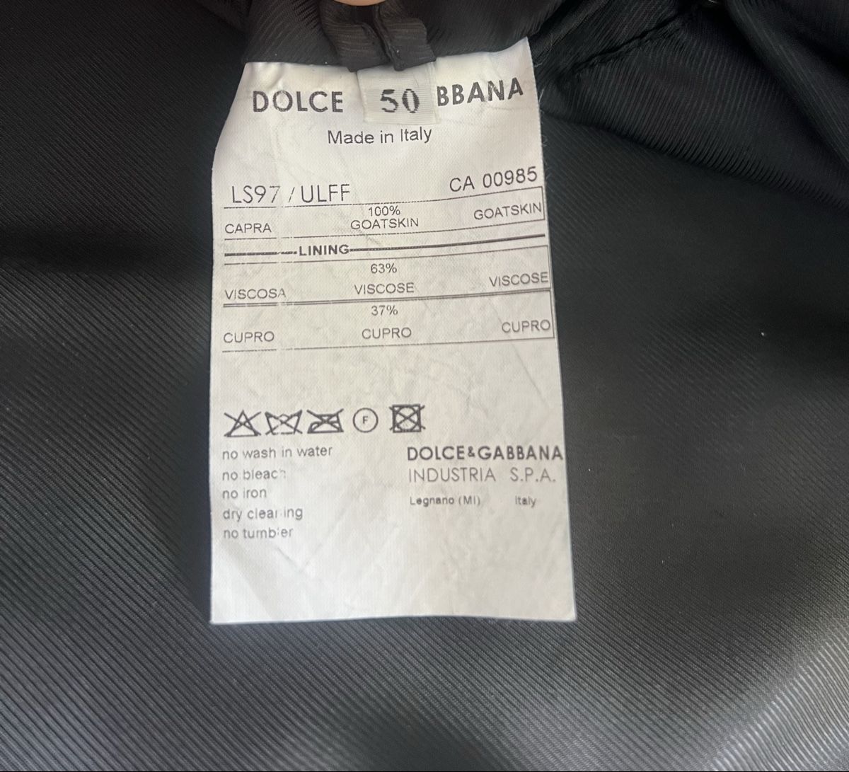 Dolce & Gabbana Giacche: Dolce e Gabbana giacca pelle uomo 50 – Usato da Mendrisio venduto da fly_9wzx 9