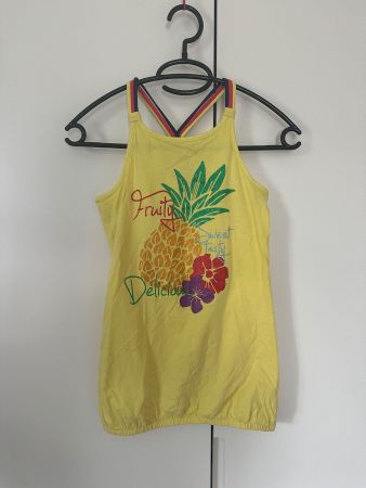 Gelbes Sommer Top mit Ananas Print, Grösse 158/164