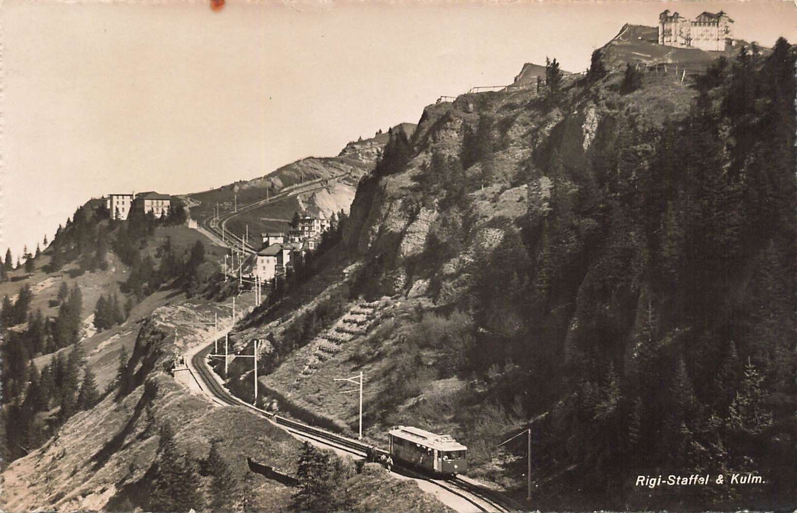 Cartoline postali: Rigi SZ bahn Staffel und Kulm – Usato da Biasca venduto da Blenio71
