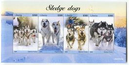 Block "Siberian Husky, Alaskan Husky, Kugsha". Liberia