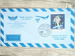 TR20 Enveloppe + Timbre Hongrie 1972 Theme Aviation