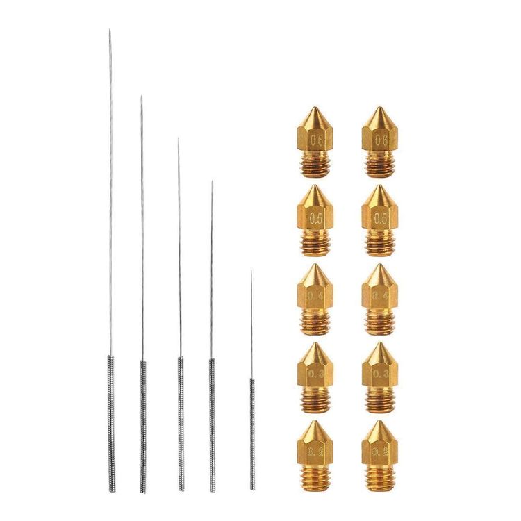 Sourcing Map 3D-Drucker-Düsenkopf Für MK8 – 0.2 Mm, Edelstahl, 2 Stück Für 1,75 Mm Filament