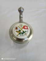 Bierkrug mit Zinndeckel, Feldschlösschen 4 dl