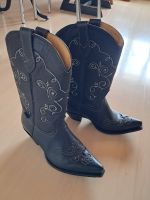 Stars & Stripes Leder Cowboystiefel Gr. 40 – schwarz –