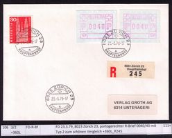 ATM 3_FDC 23.3.79 ZÜRICH 23_FRÜH !!__KW 250.00 !