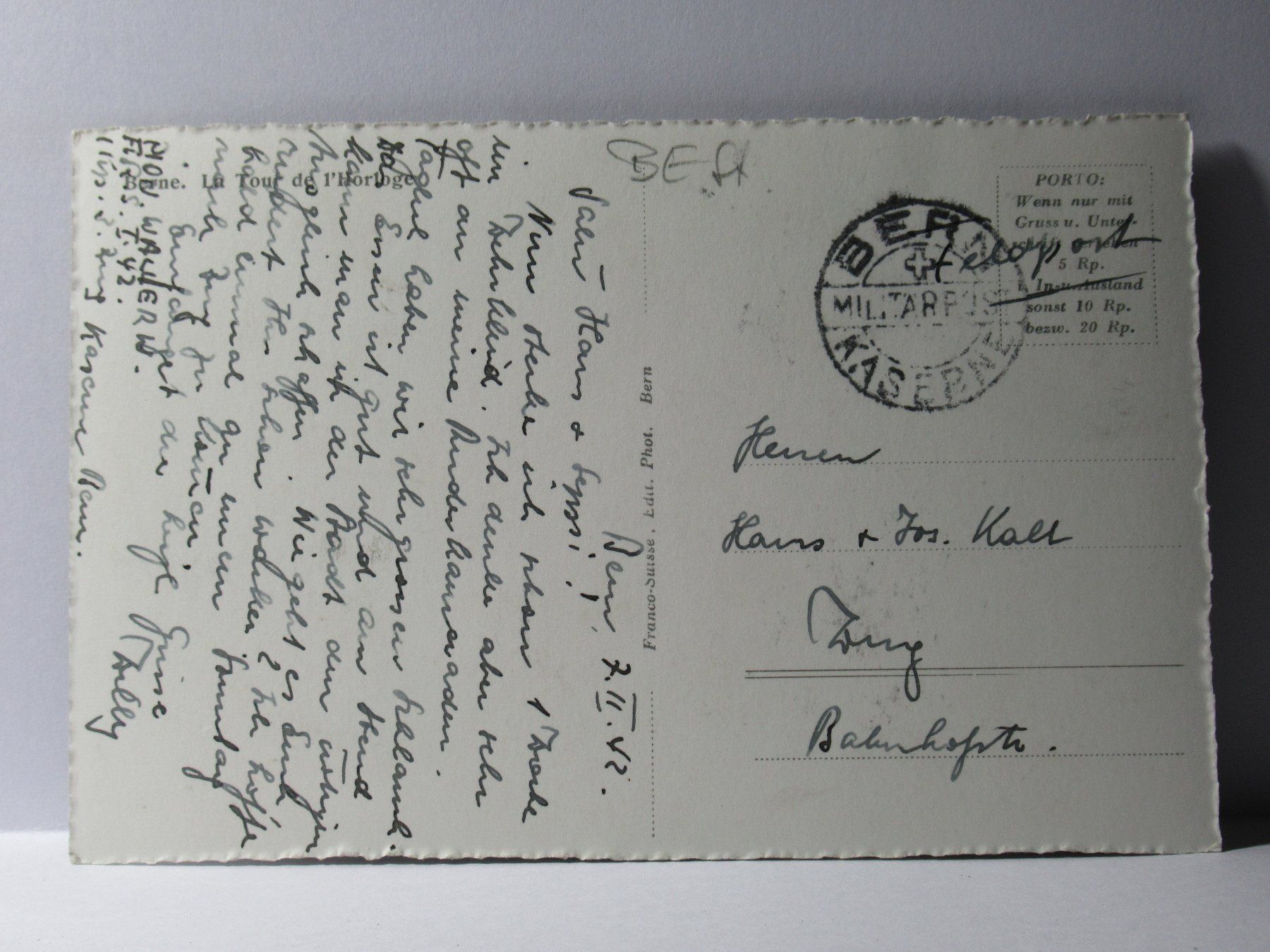 Cartes postales: Bern , Marktgasse , Oldtimer , Feldpost 1942 – D'occasion à Grenchen par Bluemchen1900 1