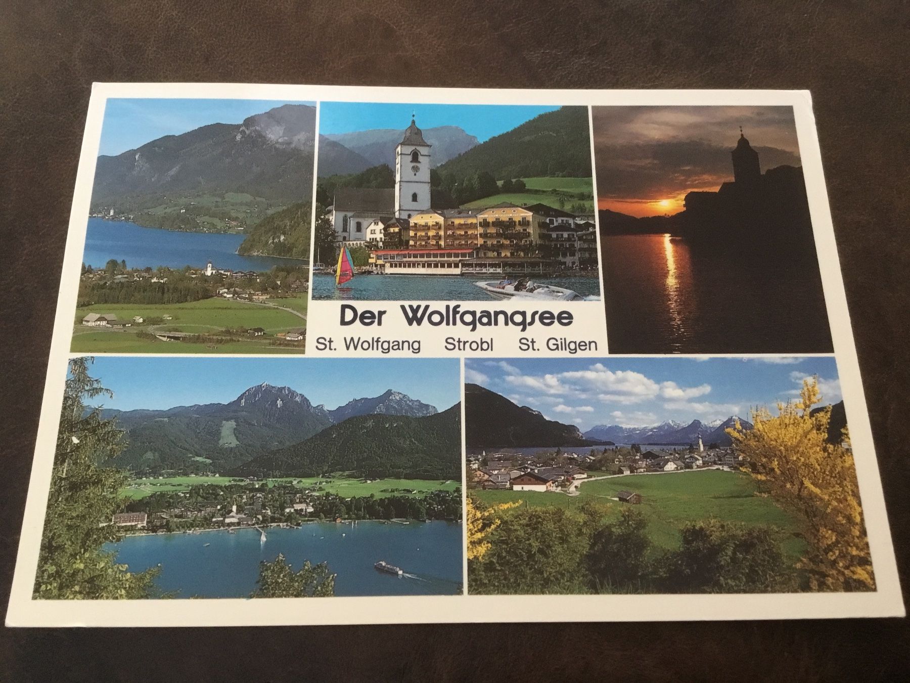 Cartoline postali: Wolfgangsee, Strobl, St. Gilgen – Usato da Kerzers venduto da Georges3210