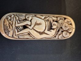 Asiatika - erotische Darstellung. Schnitzkunst in Knochen