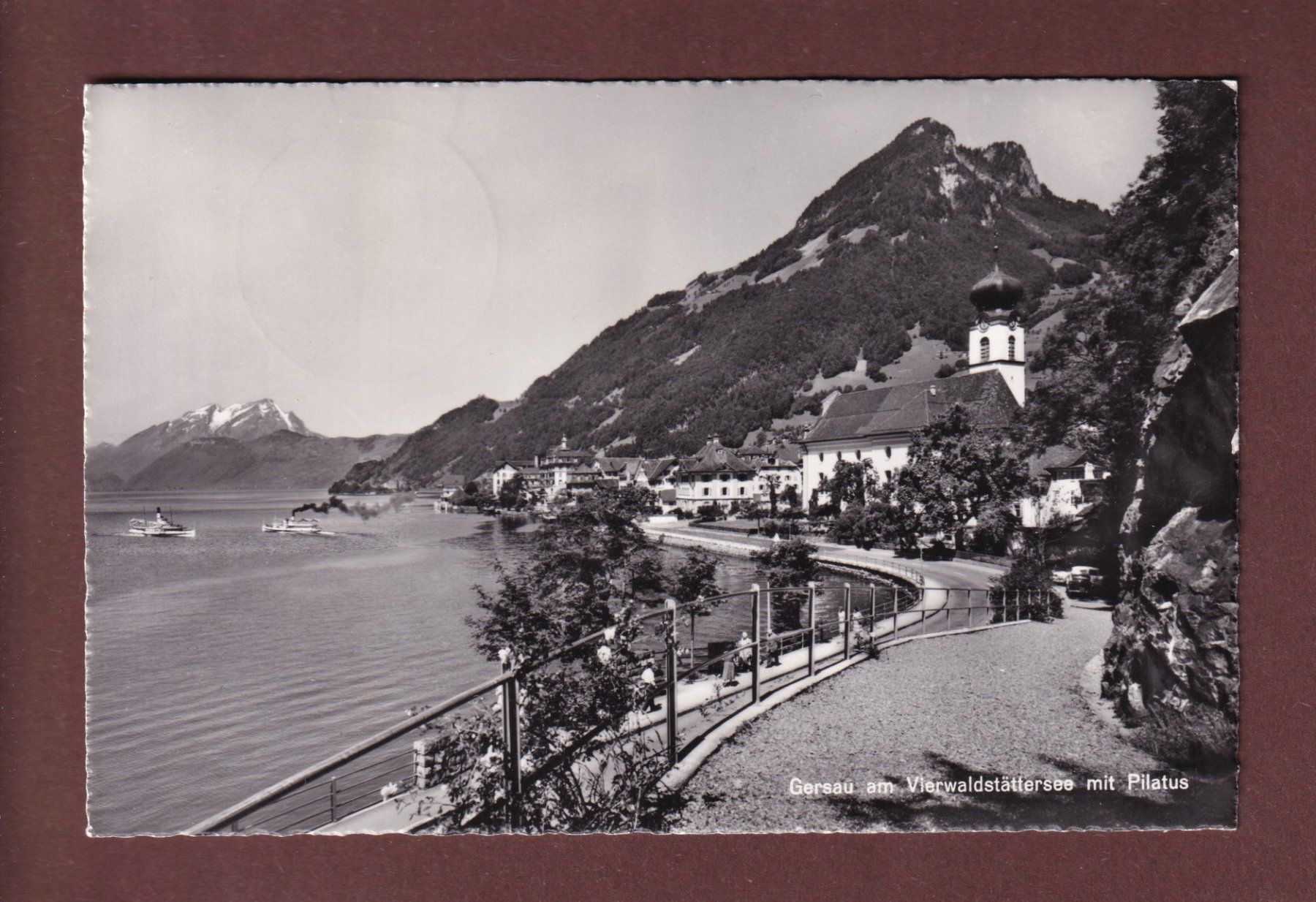Cartoline postali: GERSAU - Quai - 1959 – Usato da Pully venduto da nicecards-shop