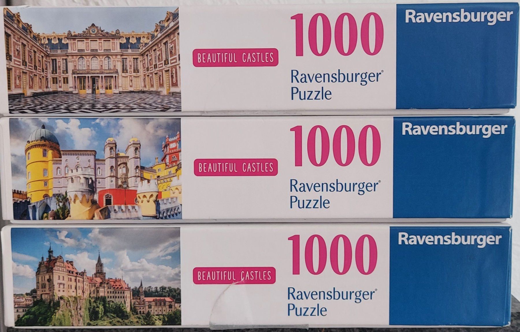 Ravensburger Puzzle: Ravensburger Puzzle 3x1000er "Beautiful Castles" – Usato da Belp venduto da Utah7