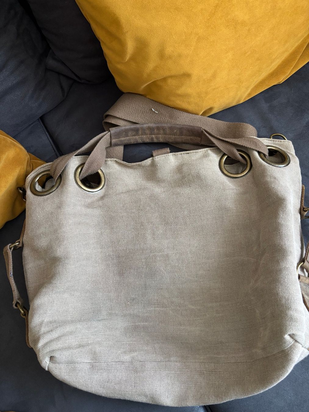 Borse da donna: CANVAS Tasche mit Lederteile – Usato da Merishausen venduto da yourdream 5