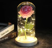 Rose in Glas Abdeckung Valentinstag Hochzeit Geburtstag Deko