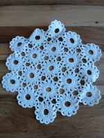 21×23 cm Vintage Hand Crochet Lace Doily Floral Home Decor R