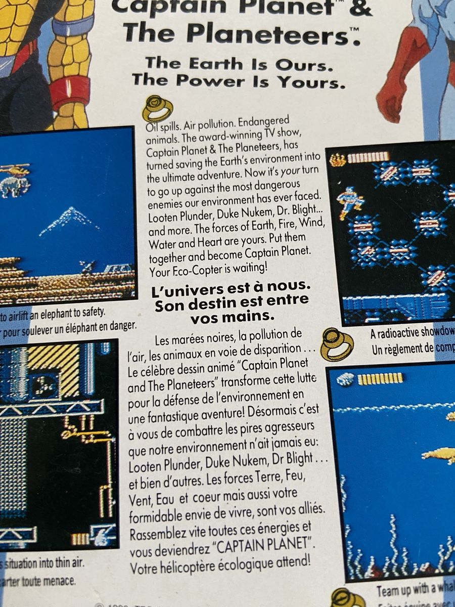 Nintendo Giochi: Captain Planet & The Planeteers boite complet Nes – Usato da Lausanne venduto da sauvezretrogames 9