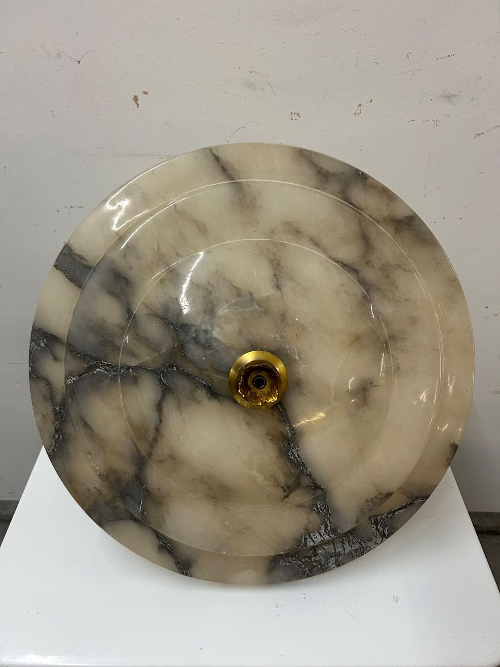 Lampadari & plafoniere: Designer Deckenlampe Messing Alabasterschirm ca. um 1920 – Usato da Zürich venduto da Levelart 3