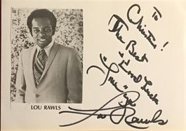 Lou Rawls 1933-2006 Autogramm signiert Karte m.Bild 10x15cm