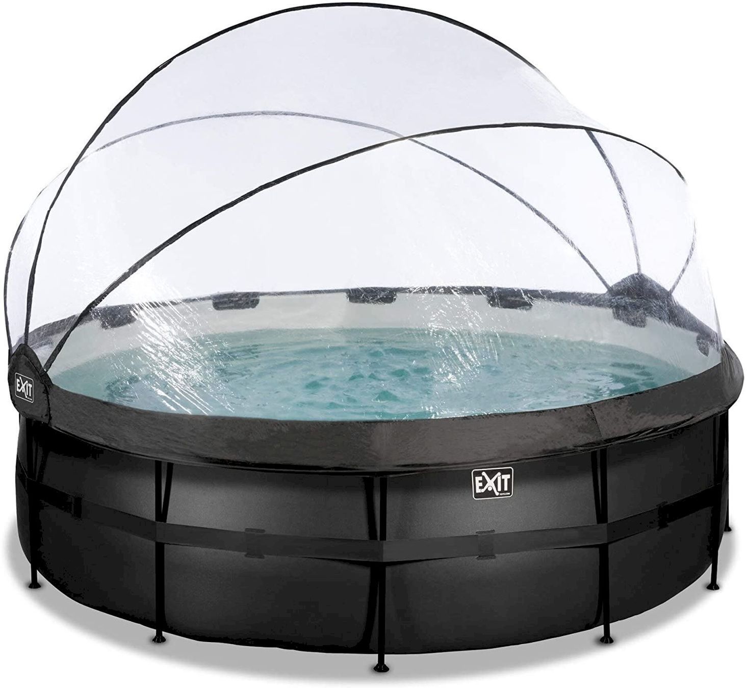 Schwimmbad: EXIT Black Leather Pool ø427x122cm – Neu und originalverpackt aus Bottighofen von zaap