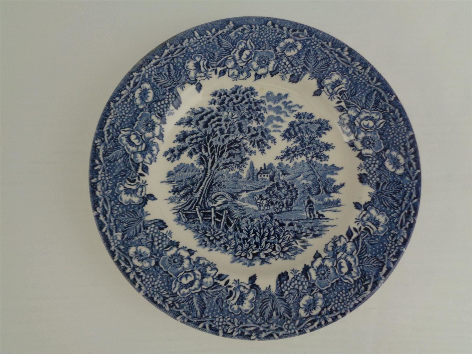 Teller: 6 Dessertteller - Ironstone England blau – Gebraucht aus Chur von omonia 3