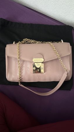 Maison Mollerus Handtasche, Beuteltasche, Leder, altrose
