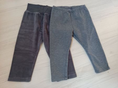 2 Kinder Leggins Gr. 86/92 Herbst Winter kuschelig warm