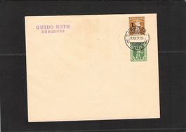 Privat GS 5 Rp mit Zusatzfrankatur , Burgdorf 21.Xll.1917