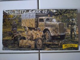 Opel Blitz & Pak 40 Heller 1/72 maquette militaire rare