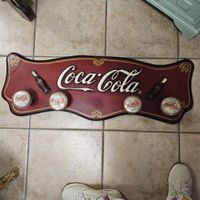 Coca-Cola Dekoschild Flaschenöffner Vintage rot 40cm