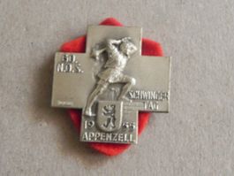 Abzeichen Brosche NOS Schwingfest Schwingen Appenzell 1955