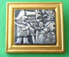 Basel Fasnachtsplakette Gold 1971 mit Nadel
