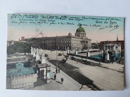 Alte Ansichtskarte, Gruss aus Berlin, Schlossbrücke 1907