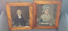 Ölgemälde (2 Stück) waren immer zusammen, datiert von 1762 !