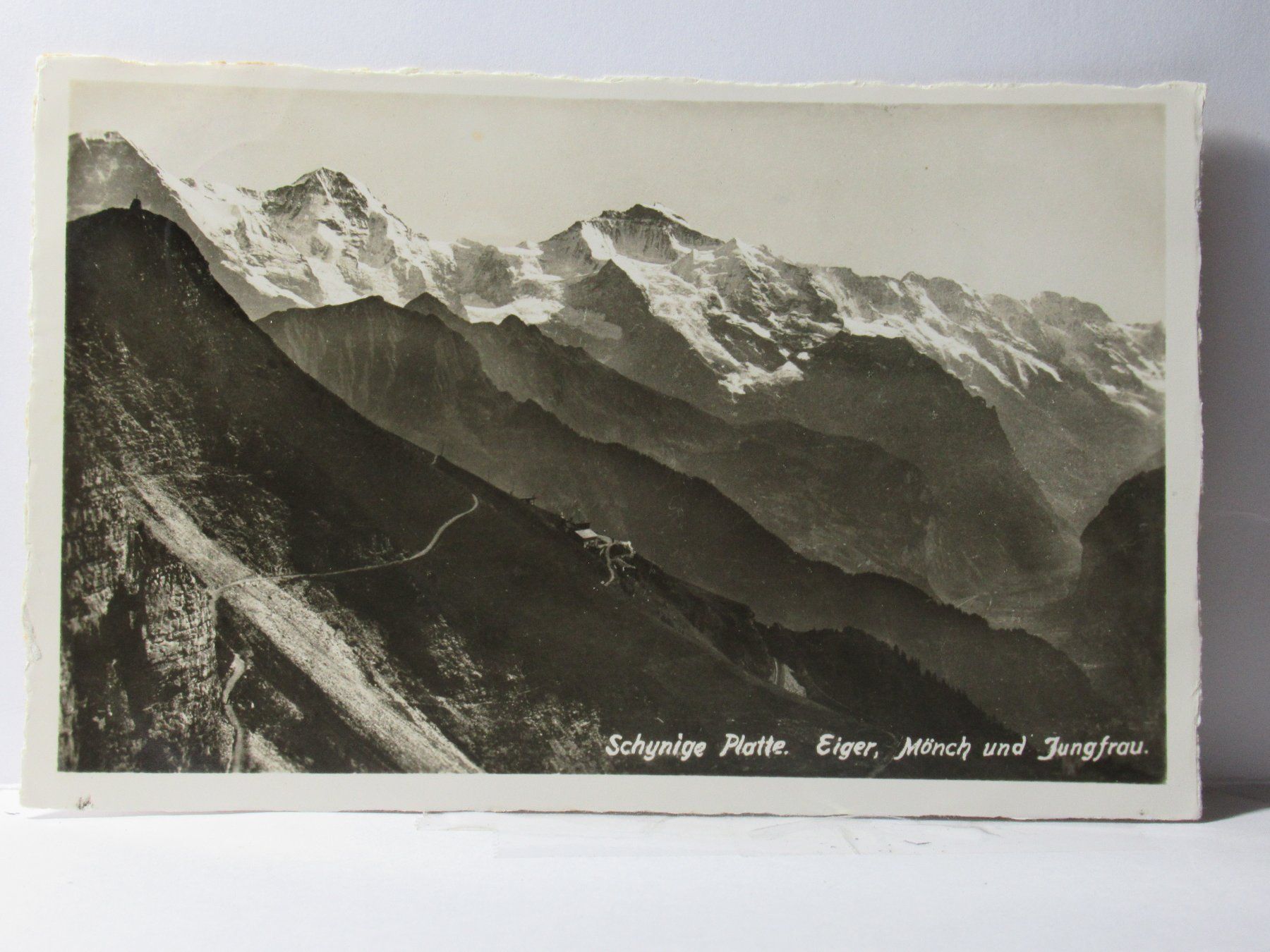 Cartoline postali: Schynige Platte , Eiger , Mönch und Jungfrau 1937 – Usato da Grenchen venduto da Bluemchen1900