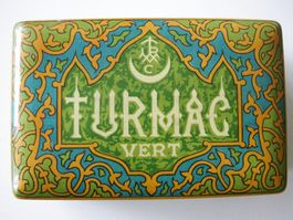 antike seltene Blechdose Turmac Vert 50 Cigarettes