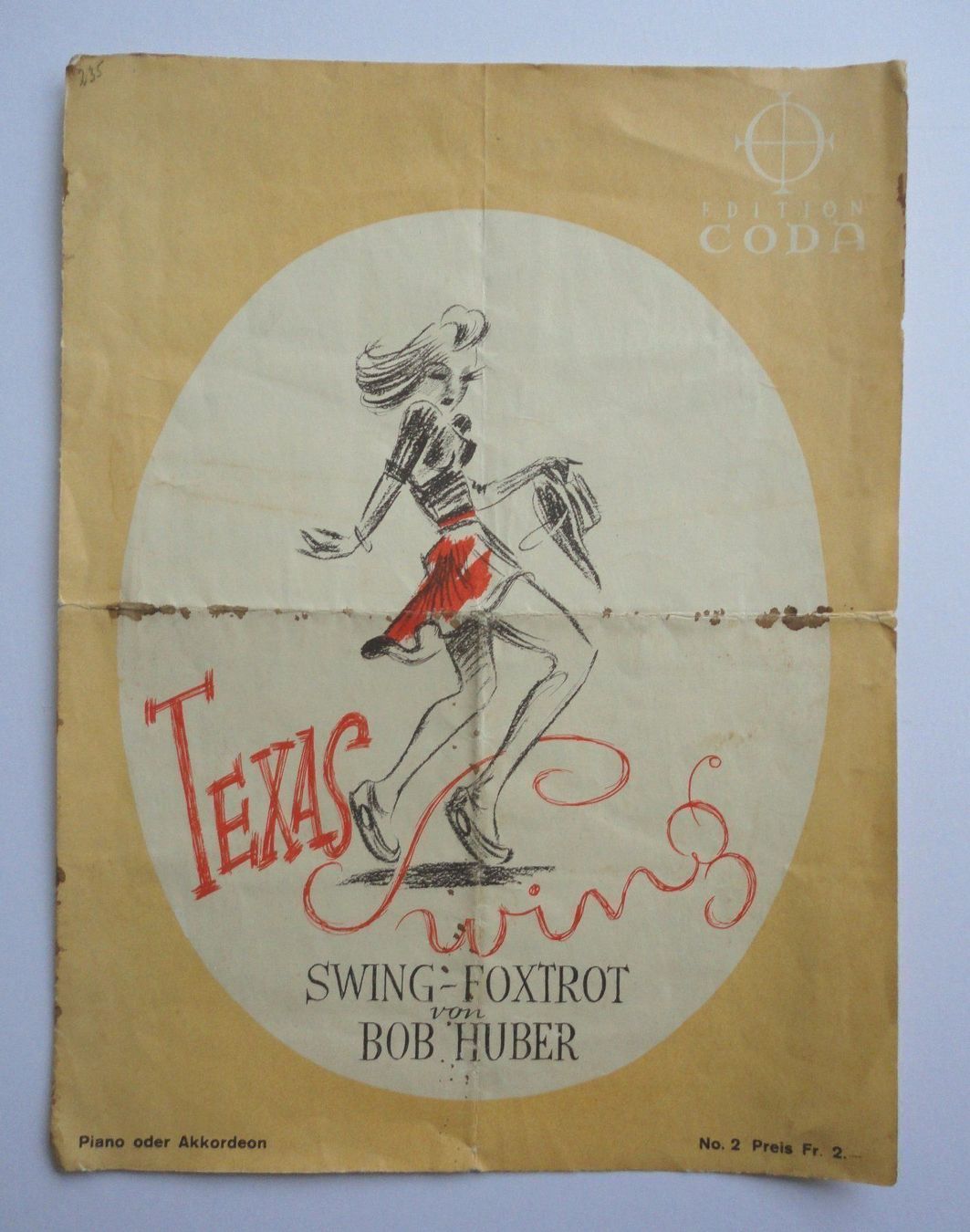 Libri: Texas Swing-Foxtrot; alte Notenbroschüre – Usato da zürich venduto da parts5060