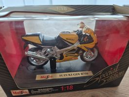 1:18 Maisto Suzuki GSX R750 gelb