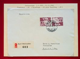 KEHRDRUCK K43 BASEL BARMETTLER POSTHALT. KERNS OBWALDEN 1950
