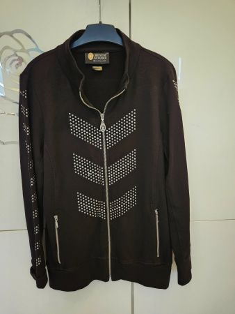 T-Shirt Jacke schwarz, Grösse 40 mit Nieten, Sweatjacke