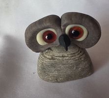 Eule Figur Naturstein Handgemacht wunder schön siehe Foto