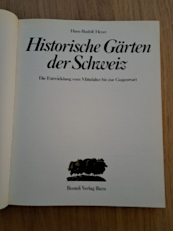 Historische Gärten der Schweiz / Garten / Architektur Kaufen auf Ricardo