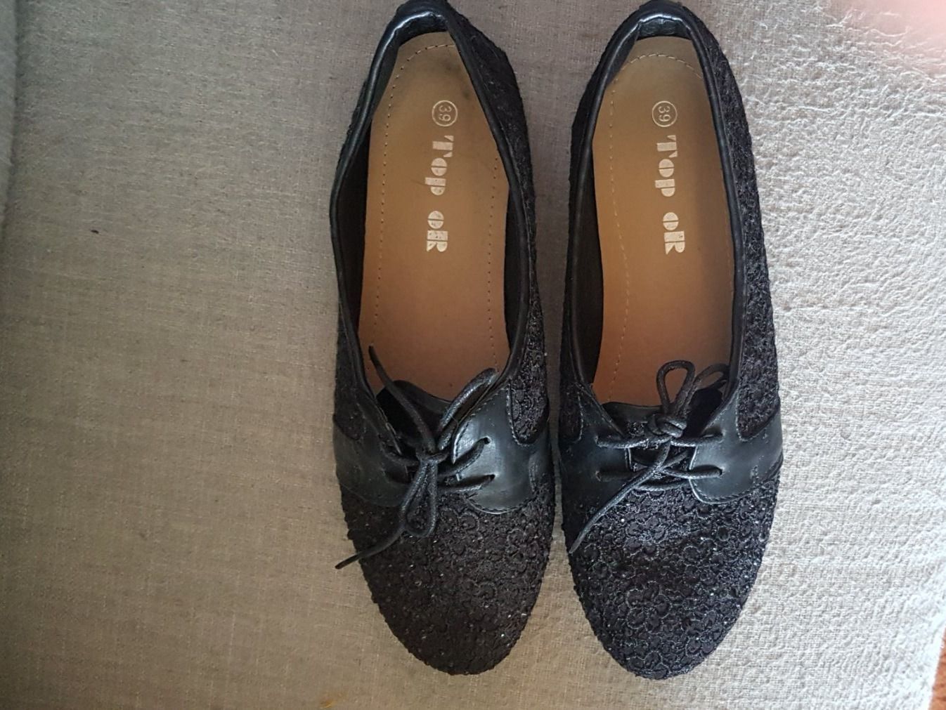 Damenschuhe: Schwarze Ballerinas mit Glitzereffekt – Neu (gemäss Beschreibung) aus Oberengstringen von Sheera7 1