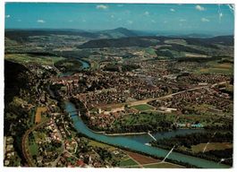 Brugg, Flugaufnahme, gelaufen Feldpost Kaserne 1980