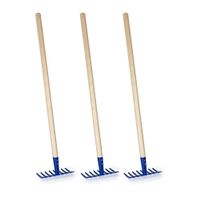 Rechen (Harke) Blau 3er Set Gartengeräte