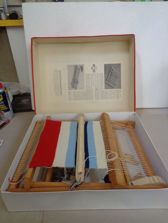 PHENOFICE Holz Webstuhl Für Kinder - DIY Handwebstuhl Spielset 21,5x16,5cm