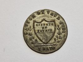 Kanton Vaud 1- Batz 1828 Vorzuglich.