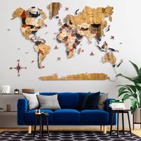 3D-Holzkarte - ein Geschenk der Extraklasse! 🌍