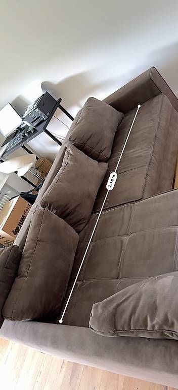 Divani: Braunes Stoff-Sofa mit Schlaffunktion und Stauraum  – Usato da Hergiswil NW venduto da sab_l9zy 3