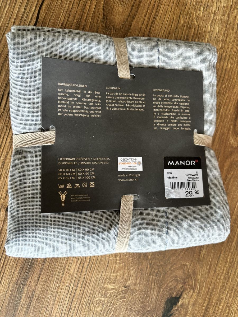 Cuscini: Housse de coussin Manor lin/coton 65x65cm Neuf – Nuovo e nell'imballaggio originale da Delémont venduto da Ma_LoU.01 1