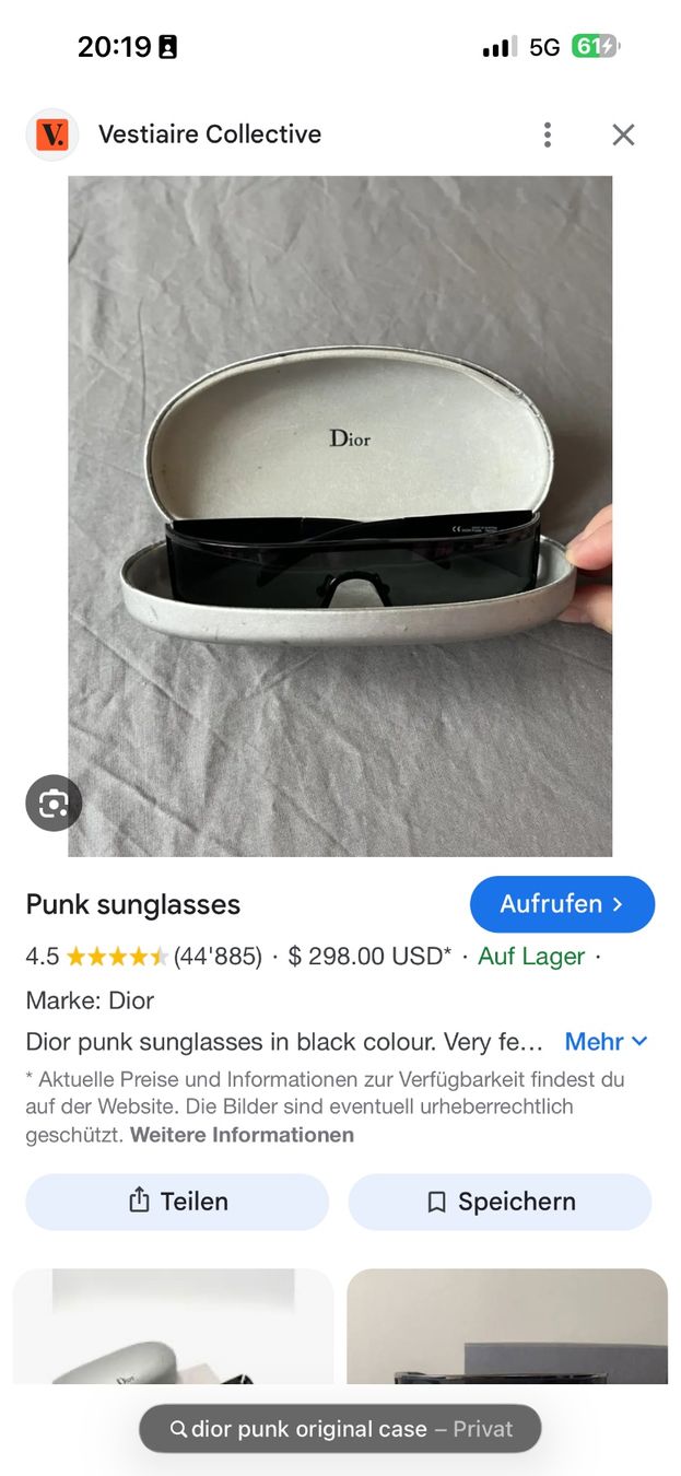Dior Occhiali & Lenti: Original Dior Punk Sonnenbrille – Nuovo e nell'imballaggio originale da Burgdorf venduto da N.O.C. 4