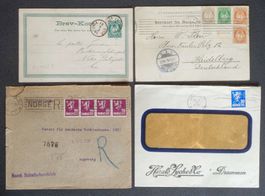 NORGE: 8 envois postaux des années 1885 à 1960
