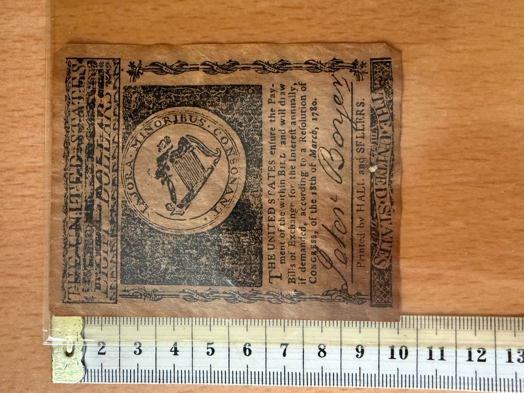 Banconote: US-Banknote 1780 – Eight Dollars original – Usato da Lamone venduto da LaCantinaMagica 2